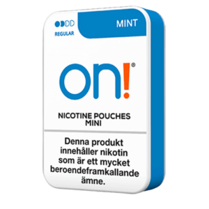 Can of On! Mint Mini nicotine pouches with fresh mint