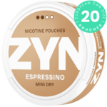 can of zyn espressino mini dry 3 mg