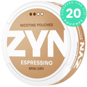 can of zyn espressino mini dry 3 mg