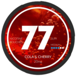 77 Cola Cherry Nicotine Pouch, classic cola with a twist of ripe cherries Flavor, 20 mg Nicotine, Tobacco-Free