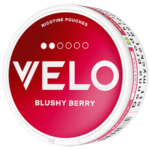 VELO Blushy Berry nicotine pouch can