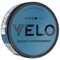 VELO Mighty Peppermint nicotine pouch can