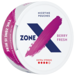 ZONE X Berry Fresh Extra Strong nicotine pouches can