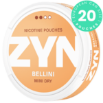 ZYN Bellini Mini Dry 3 mg nicotine pouch can