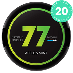 77 nicotine pouches apple & mint medium strength