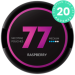 77 Raspberry nicotine pouches can