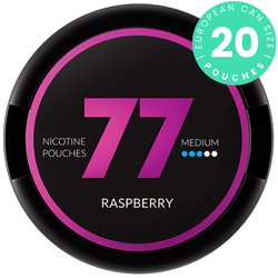 77 Raspberry nicotine pouches can