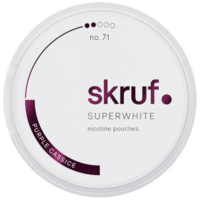 Skruf Superwhite No. 71 Purple Cassice nicotine pouches