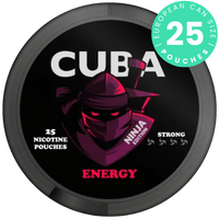 CUBA Ninja Energy nicotine pouch can