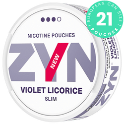 ZYN Violet Licorice Slim Strong nicotine pouch can