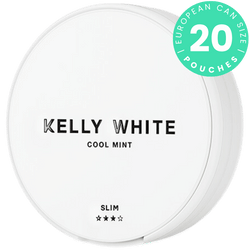 Kelly White Cool Mint Slim nicotine pouch can