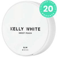 Kelly White Sweet Peach Slim nicotine pouches