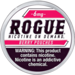 Rogue Berry 6 mg nicotine pouch can