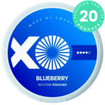 XO Blueberry nicotine pouch can