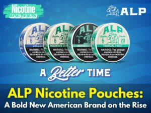 ALP Nicotine Pouches with American flag – all flavors shown