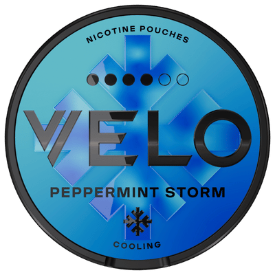 VELO Peppermint Storm nicotine pouch can